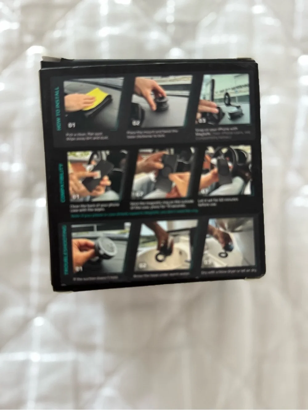 Clutch-X Black Phone Mount - 360° Rotating Car Mount